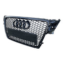 Calandre look RS4 avec logo Audi noir brillant A4 S4 B8 07-12