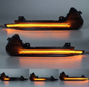 Clignotants LED dynamiques rétroviseurs en noir teinté pour Audi A6 C7