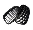 Grilles de calandres BMW X5 E70 et X6 E71 double lames noir brillant