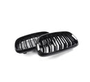 Grilles de calandres pour BMW X5 F15 X5M et X6 F16 X6M en noir brillant double lames