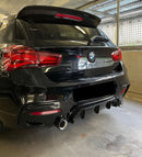 Diffuseur arrière noir brillant BMW série 1 F20 F21 LCI 15-18