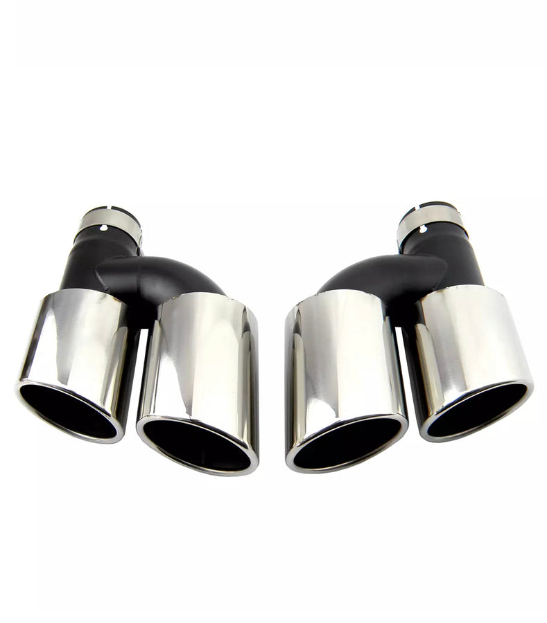 Embouts échappement double sortie Audi A4 A5 A6 A7 look S4 S5 S6 S7