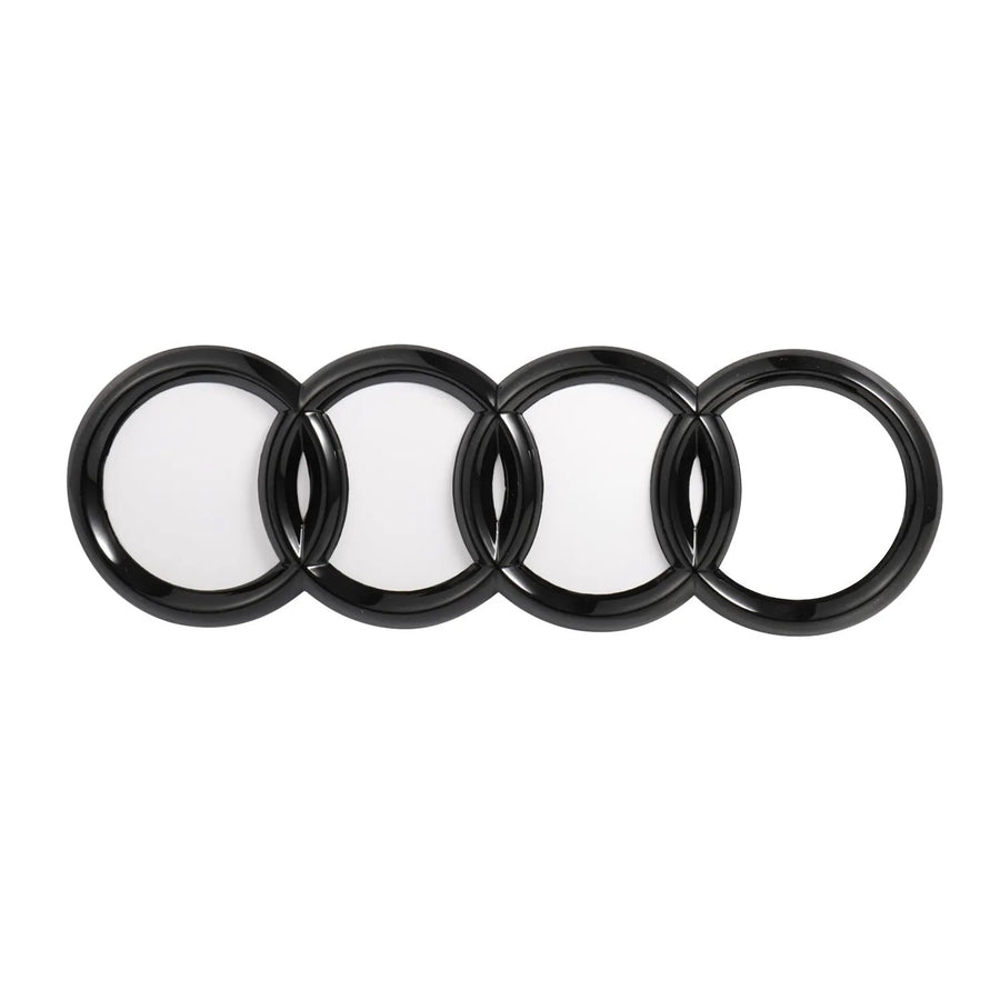 Emblème de coffre anneaux Audi noir