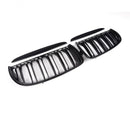 Grilles de calandres pour BMW série 3 E90 et E91 pre-LCI double lames noir brillant