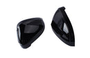 Coques de rétroviseurs Audi A4 B9 et A5 F5 noir brillant