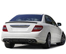 Spoiler de coffre noir brillant Mercedes Classe C W204 08-14