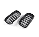 Grilles de calandres pour BMW X5 F15 X5M et X6 F16 X6M en noir brillant double lames