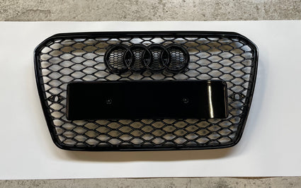 Calandre look RS4 avec logo Audi noir brillant A4 S4 B8 07-12 – Carsmatic -  Accessoires